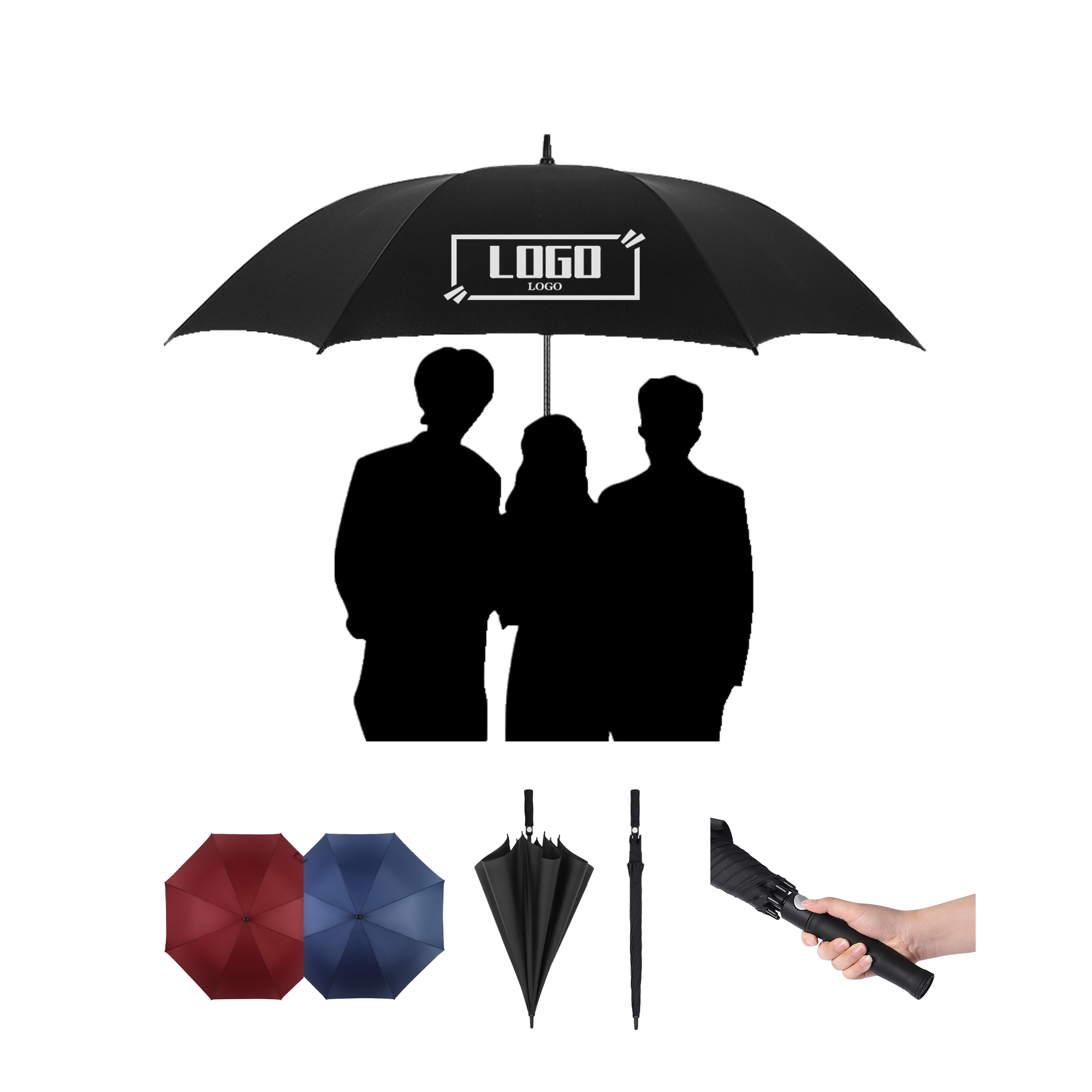 52" Straight Handle Golf Umbrella