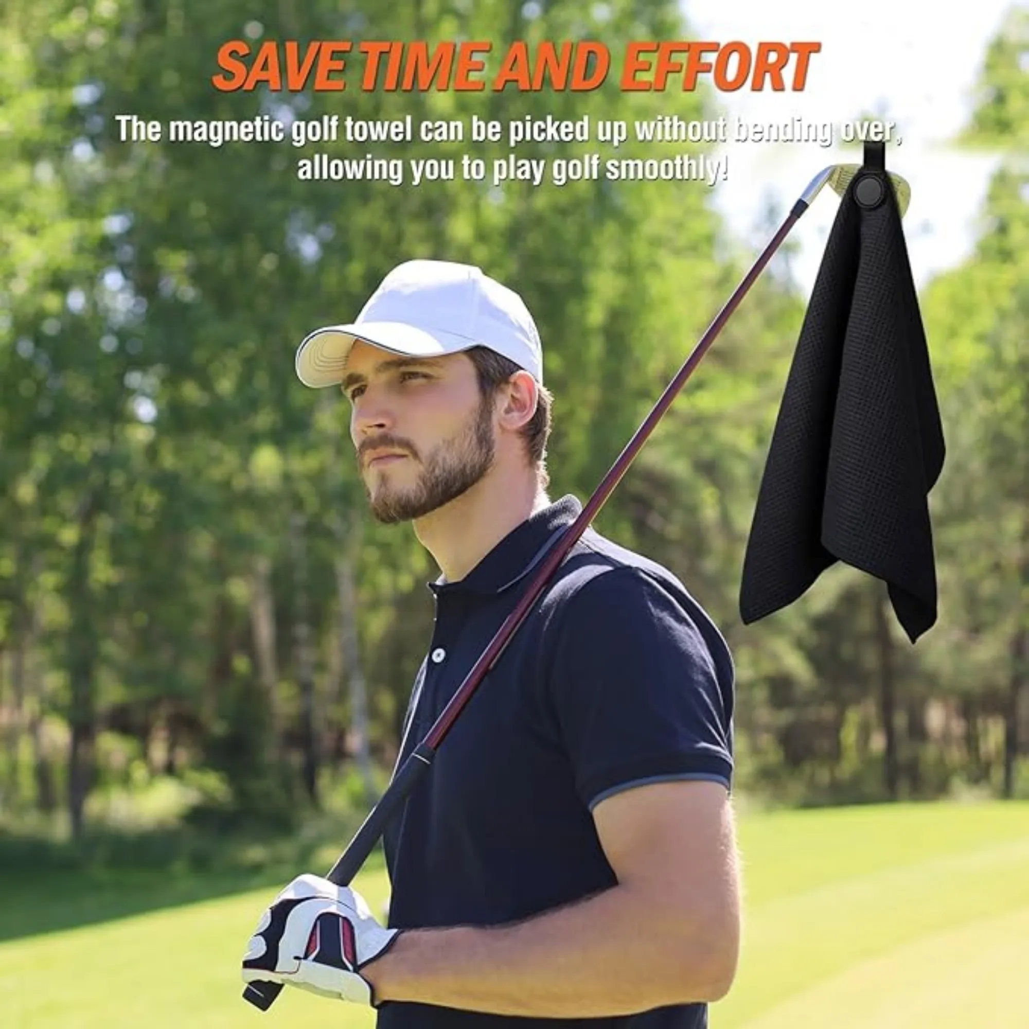 Magnetic Microfiber Golf Cleaning Towel with Carabiner 10