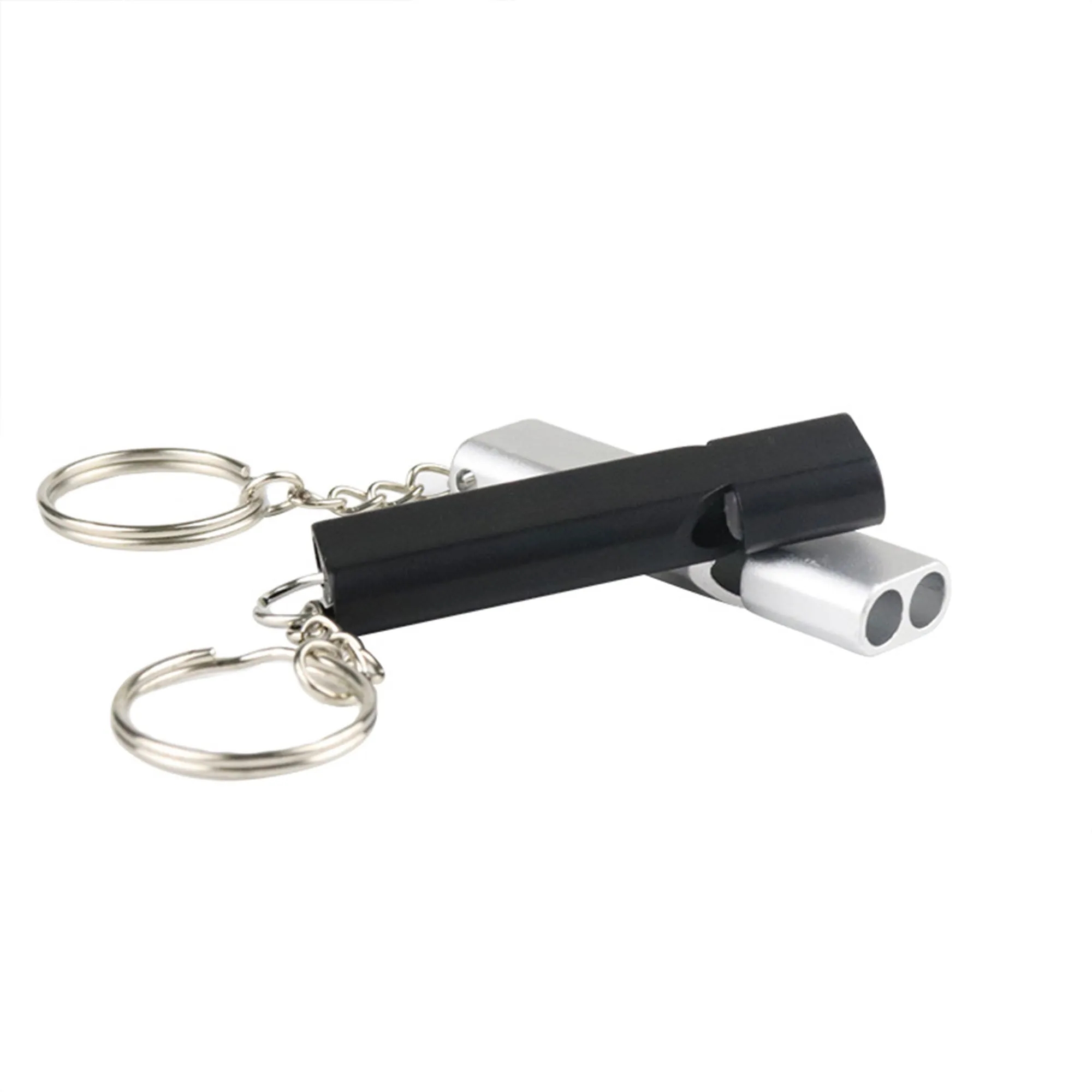 MOQ 10 Double Hole High Frequency Aluminum Alloy Whistle 23