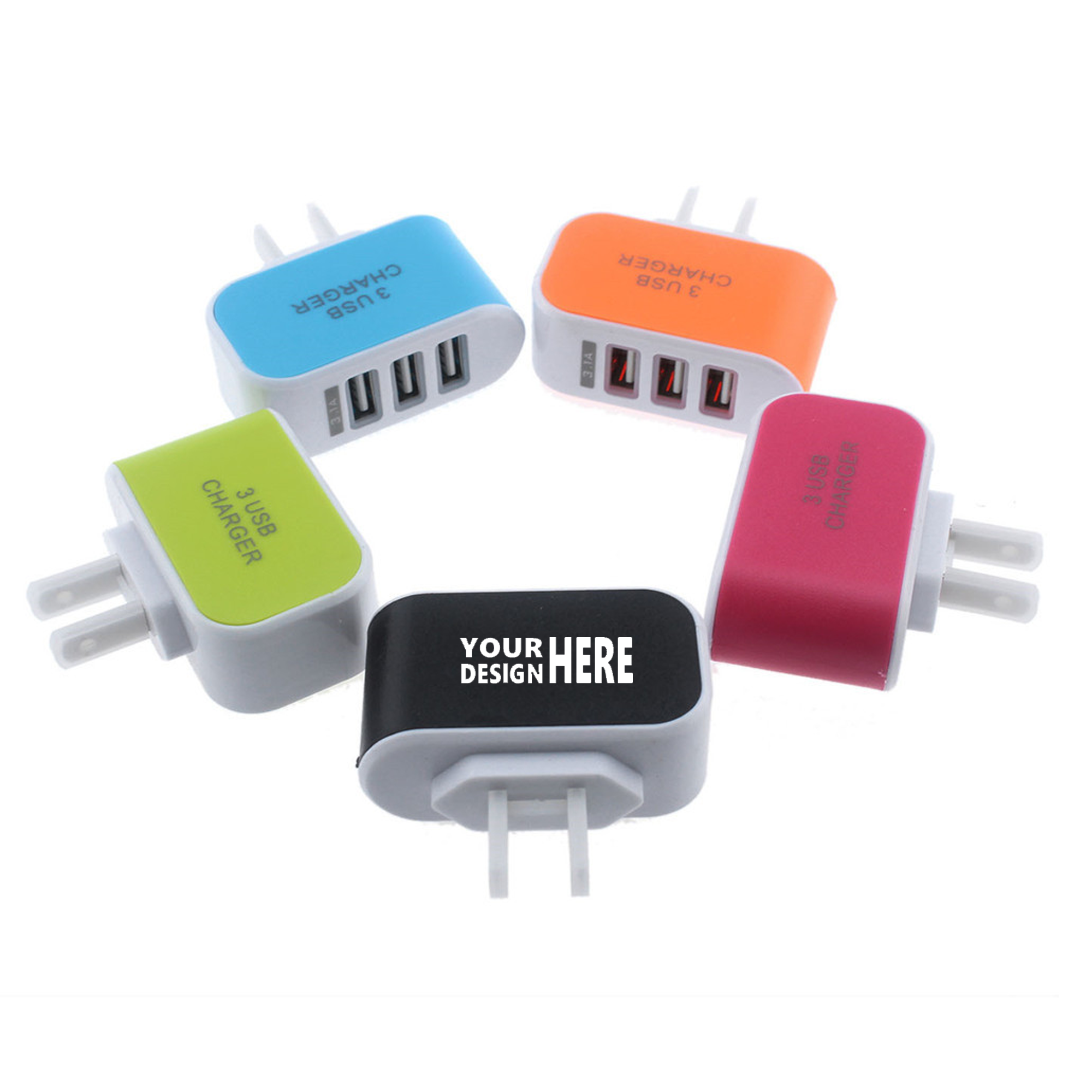 Portable 3 Port USB Charger 5