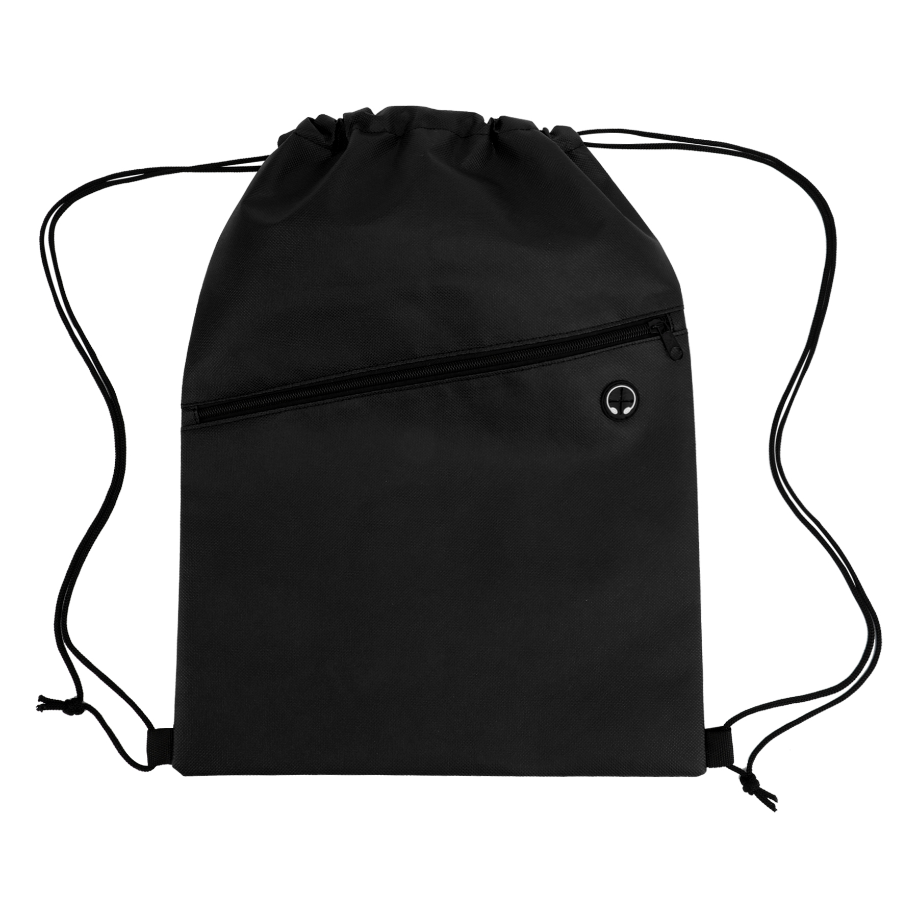 Non-Woven Sports Drawstring Bag with Front Zipper 34