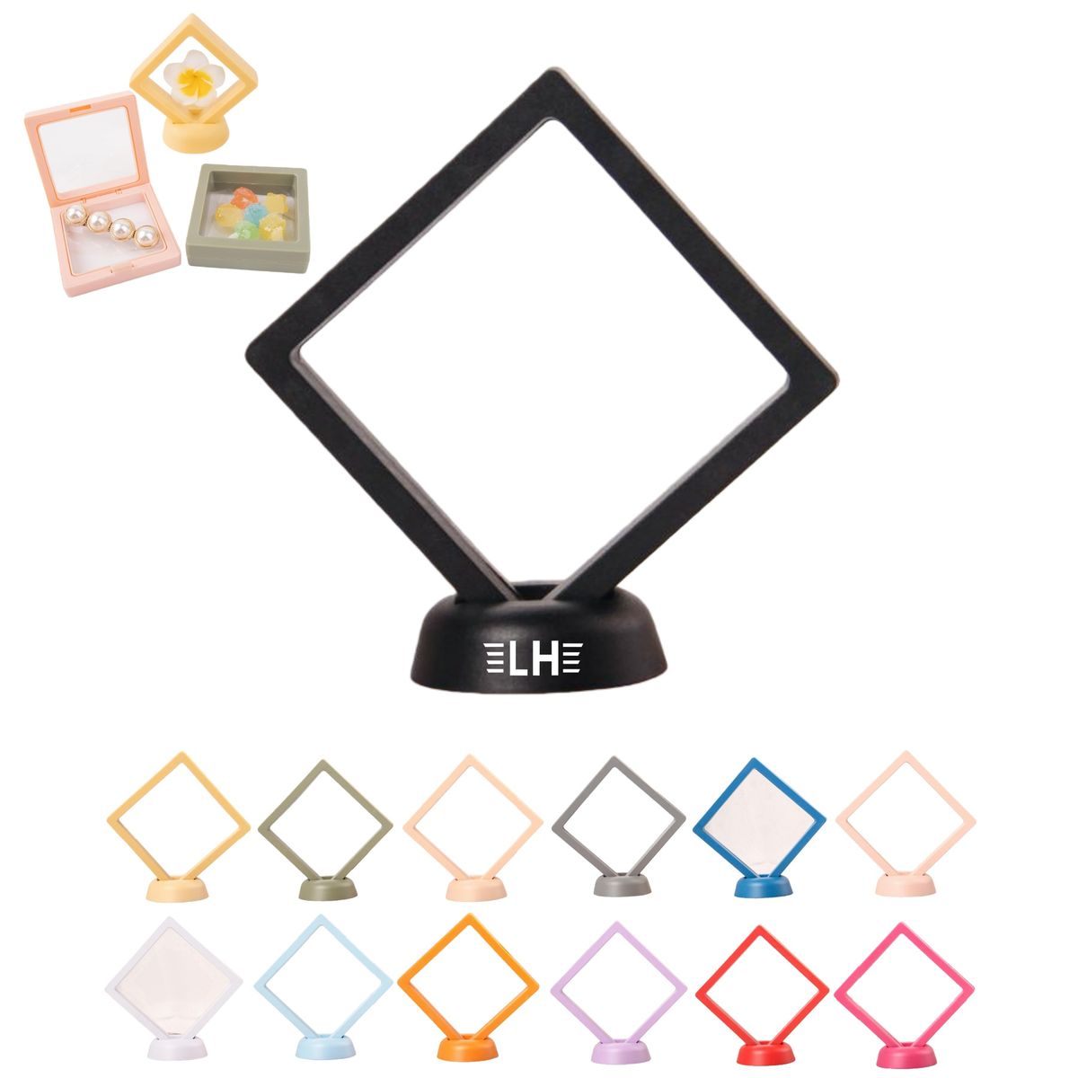 3D Floating Frame Display Holder Stand