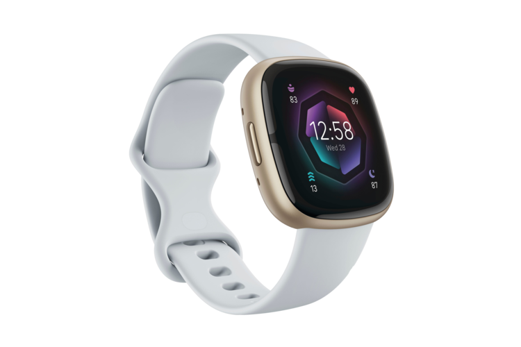Fitbit Sense 2 Smartwatch - Blue Mist/Soft Gold Aluminum 3