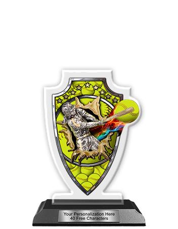 Acrylic Trophy: 6" Arrow Head, (Softball)