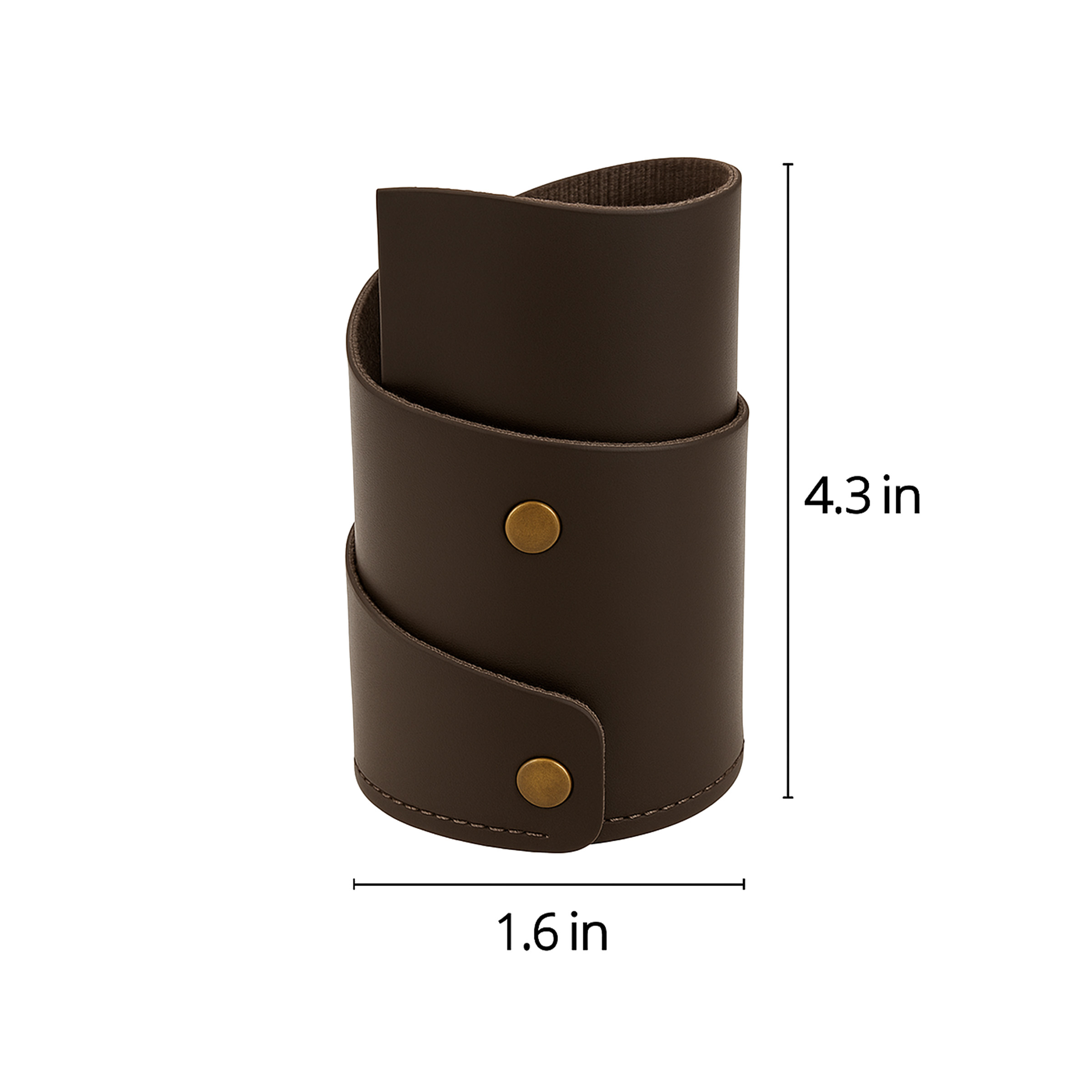 Snap Closure PU Leather Pen Holder 13
