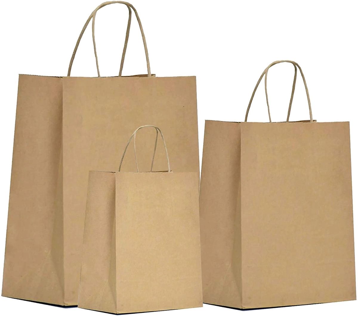 Kraft Paper Shopper Tote Bag(10"x5"x13") - Foil Stamp