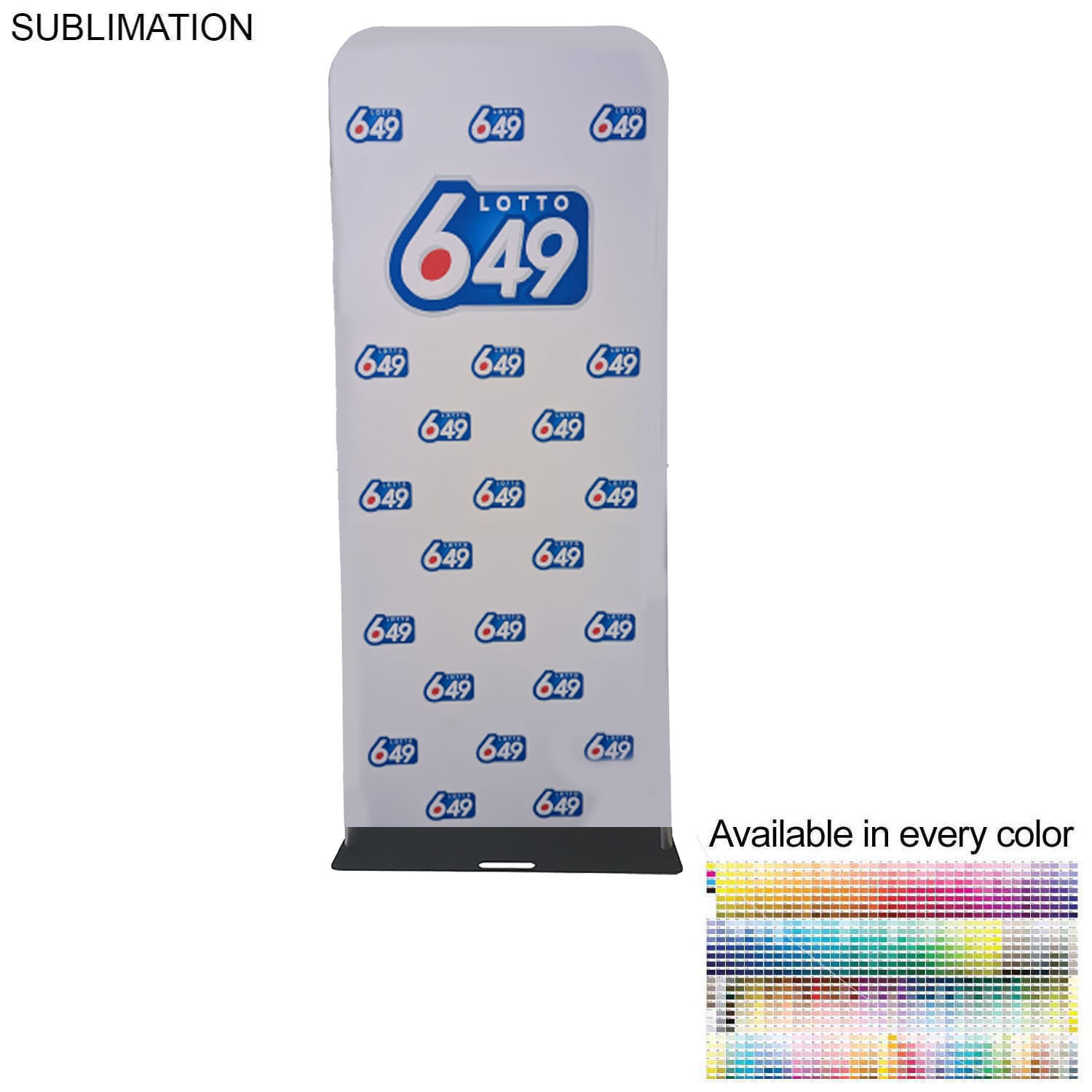 72 Hr Fast Ship - 3'W x 90"H EuroFit Tension Fabric Banner with Steel Base, Graphics Double Sided 5