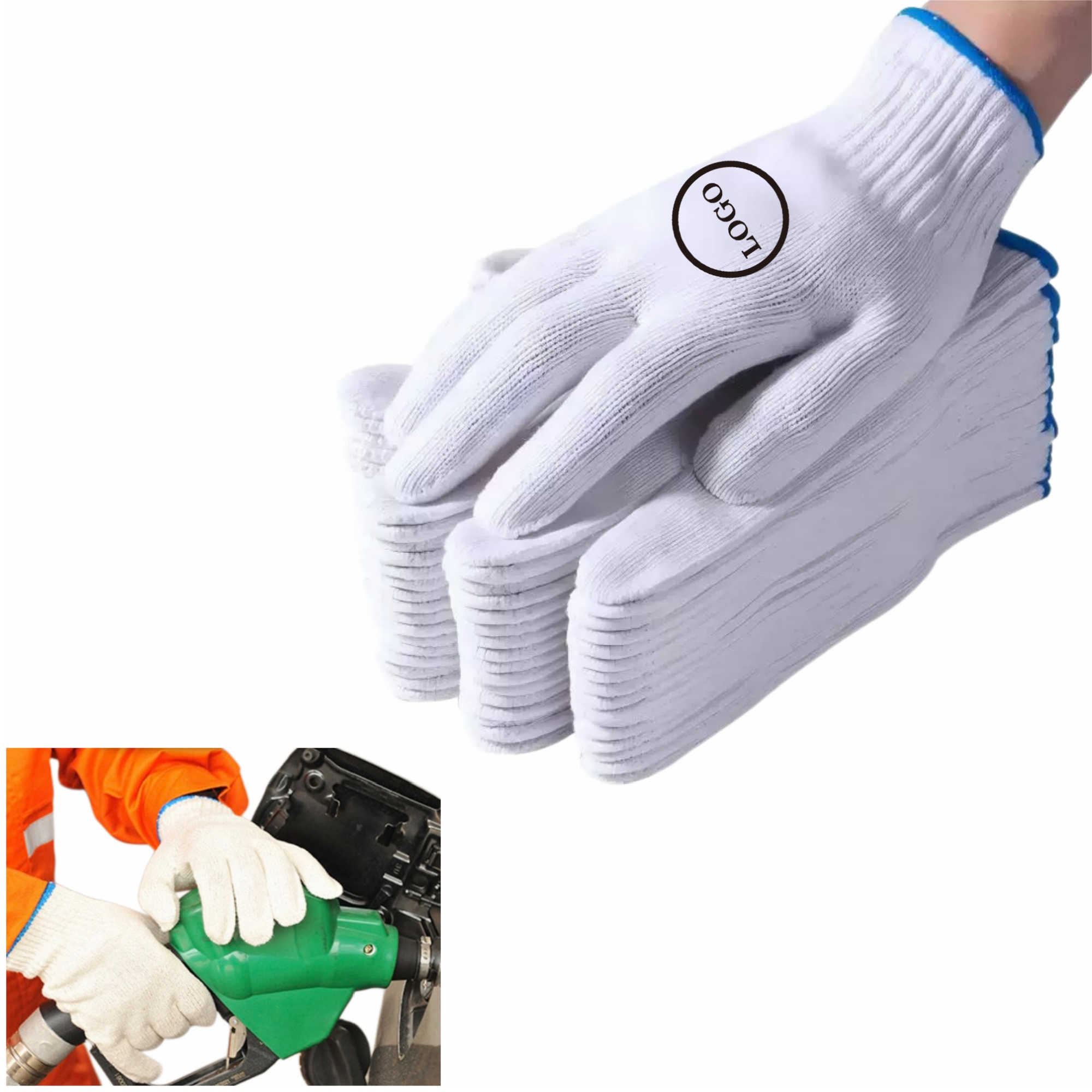 Breathable Knit Yarn Work Gloves 2
