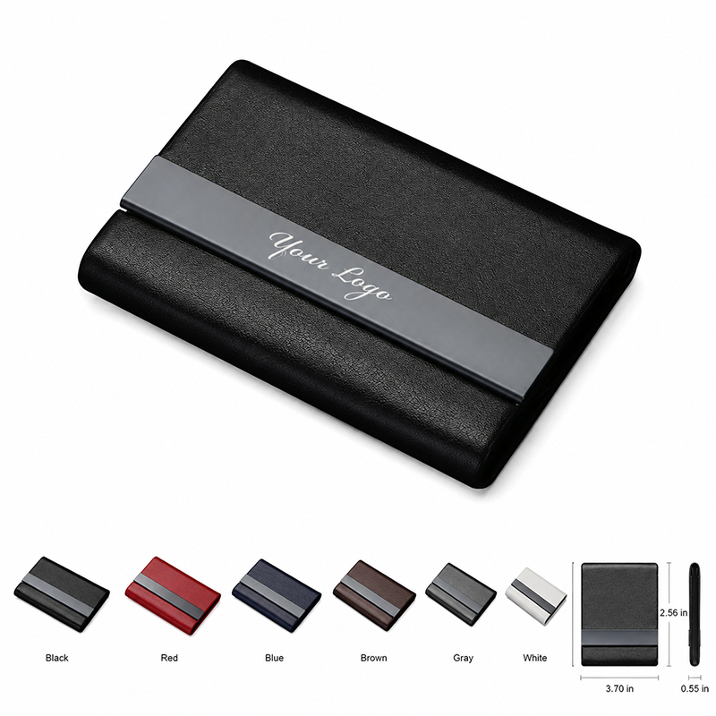 Microfiber Stainless Steel Business Card Case
