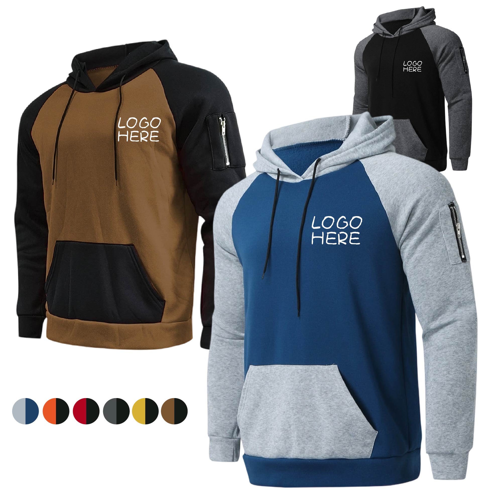 Casual Workout Hooded Sweatshirts with Pocket