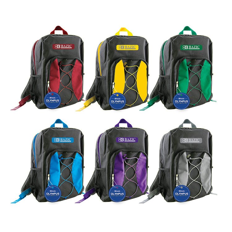 17" Classic Bungee Backpacks - Assorted Colors 3