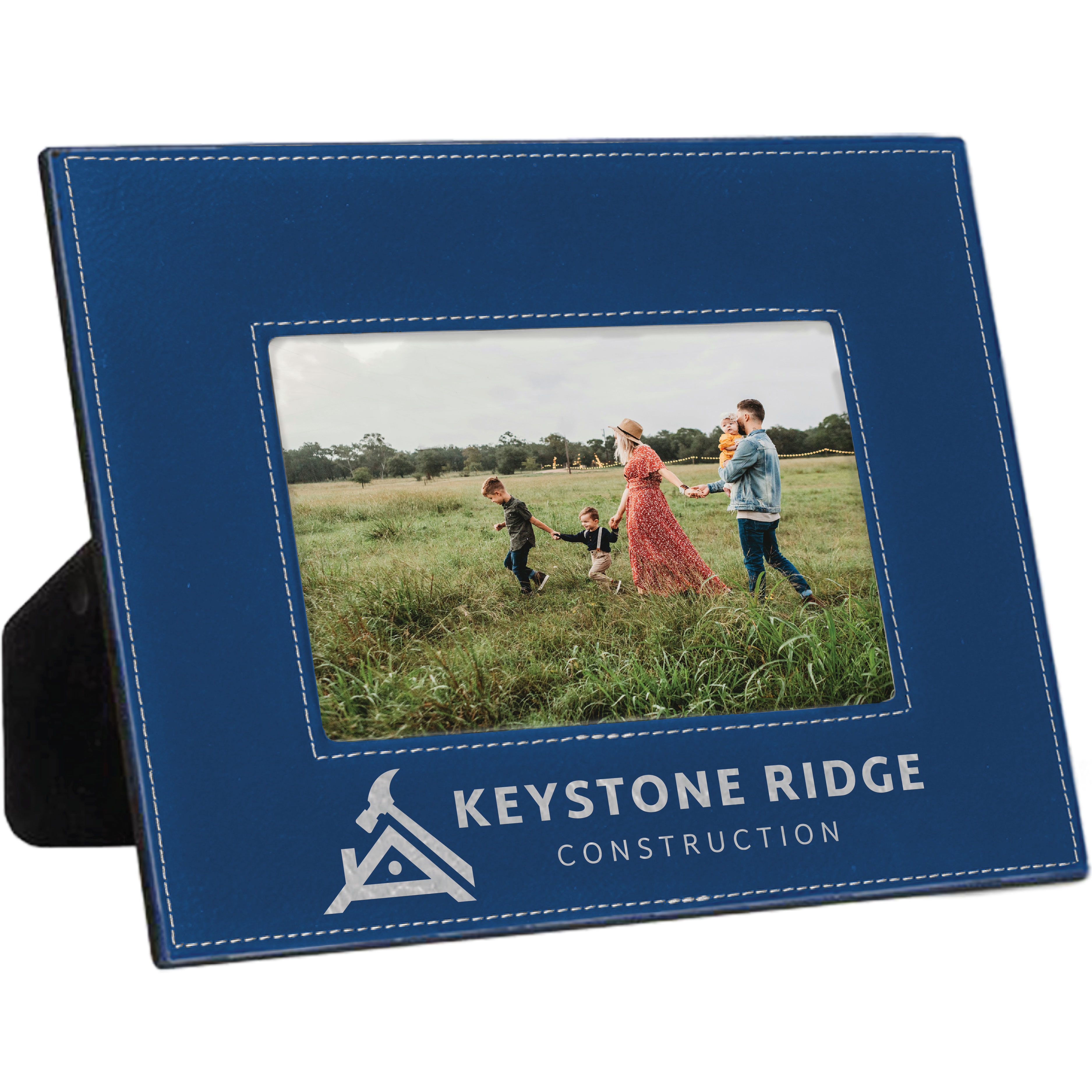 4" x 6" Blue & Silver Leatherette Photo Frame 7