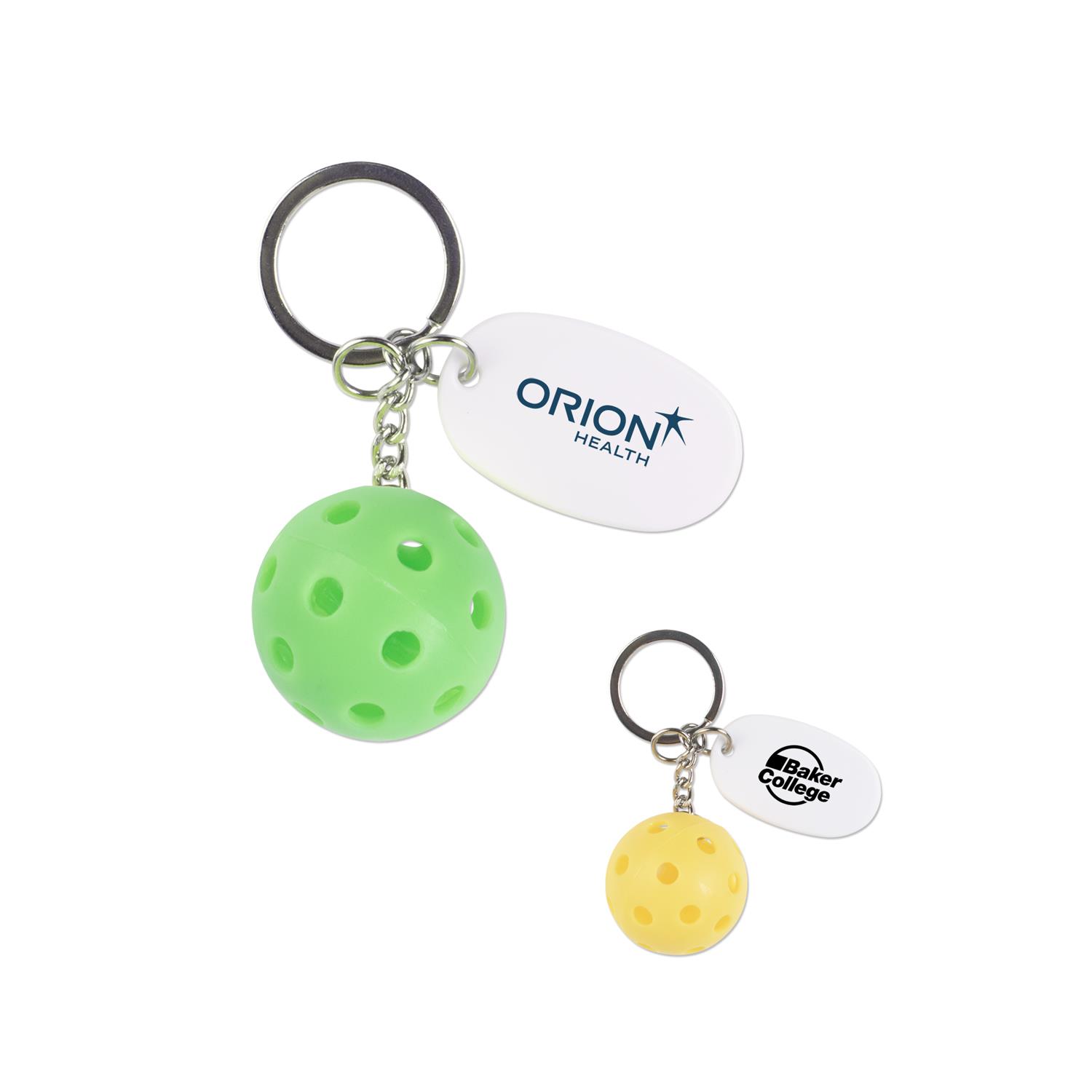 Pickleball with Tag Keychain 1