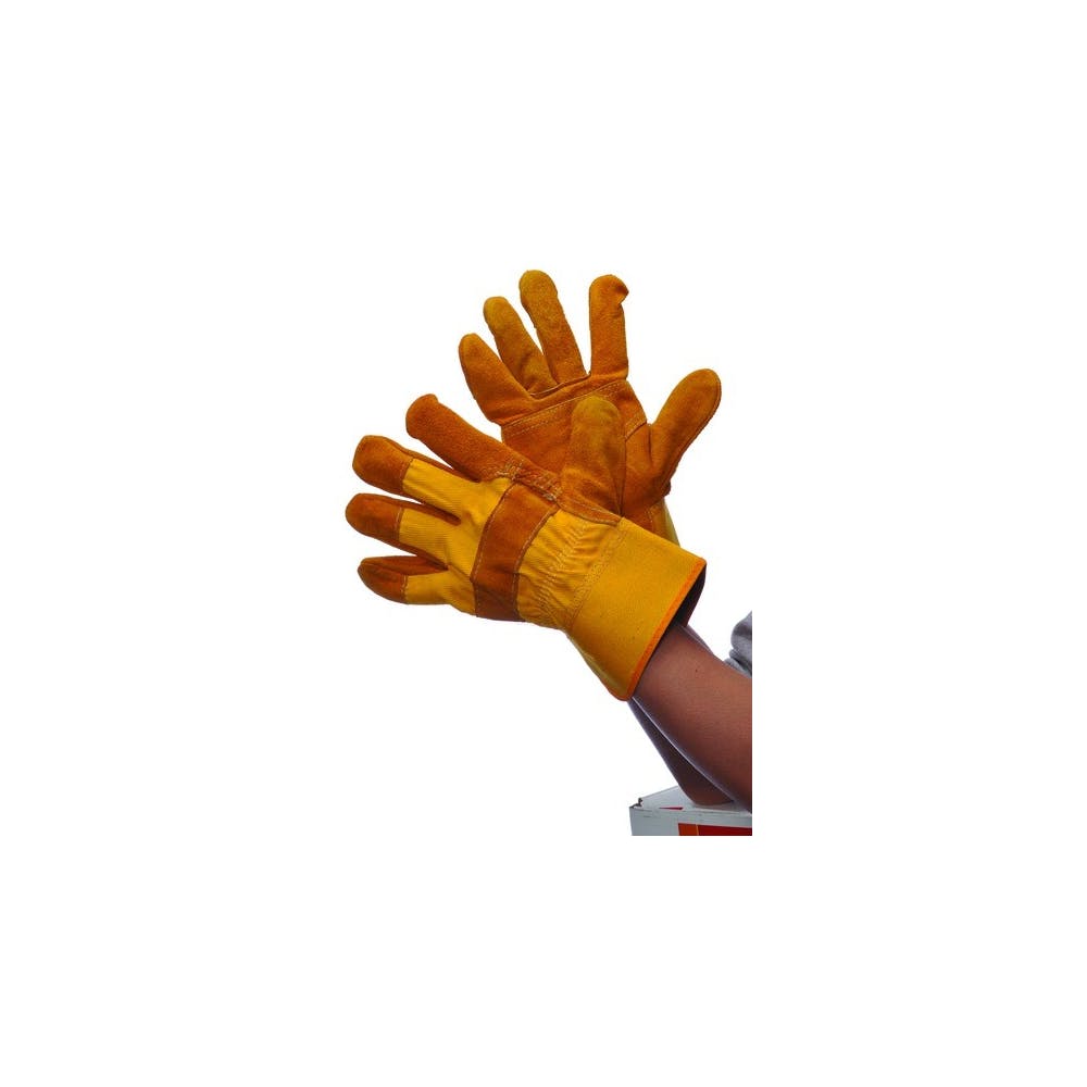 Leather Palm Gloves - Golden 3