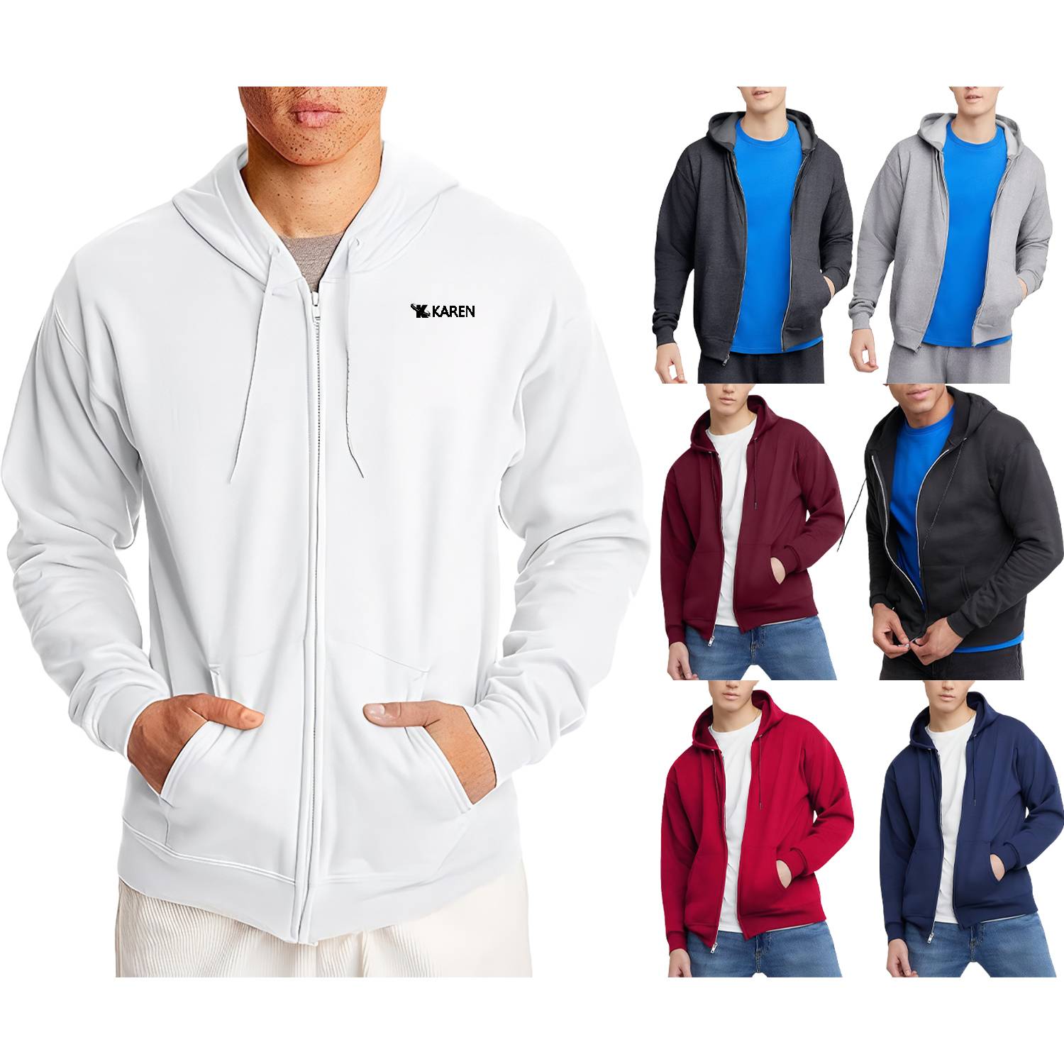 Oversized Hooded Zip Up Sweatshirt