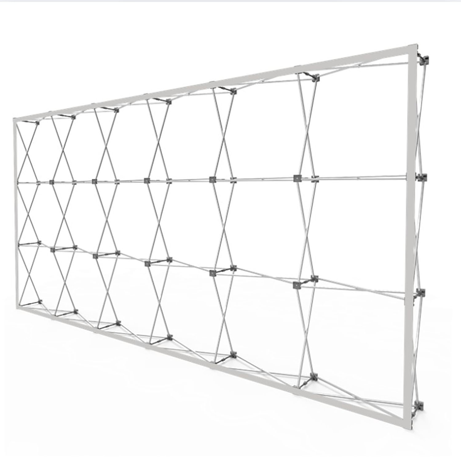 15' Wide Straight Wall Popup Display Hardware Only, Frame and Case. Graphics are not included.