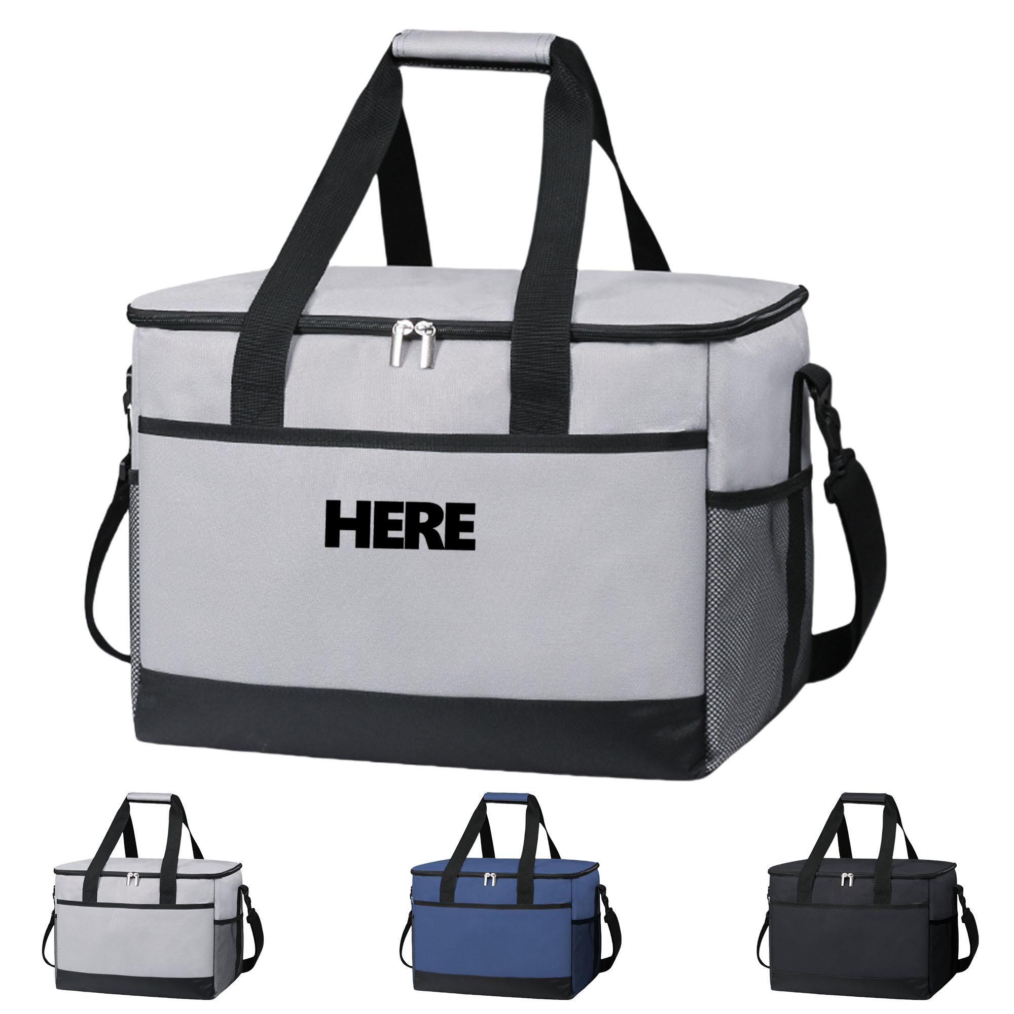 Large office picnic beach cooler box insulated lunch bag