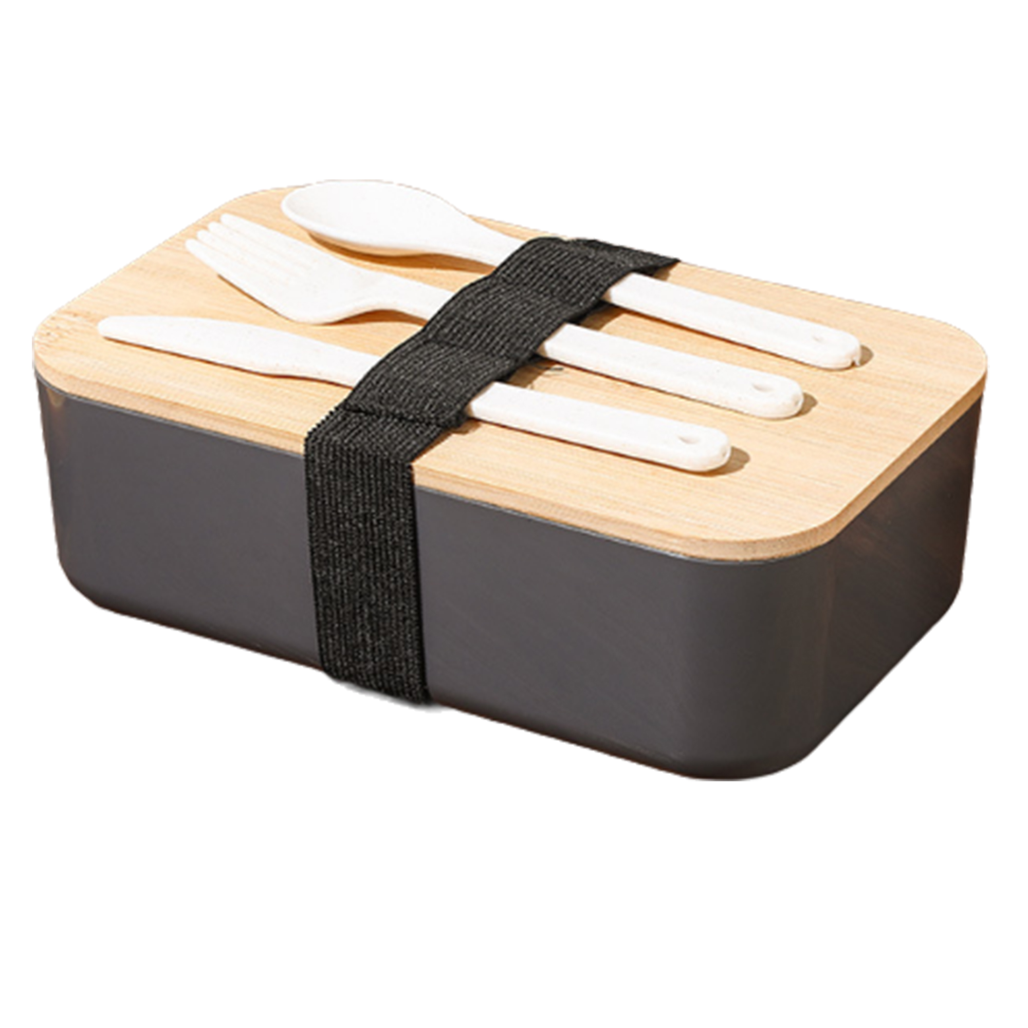 Lightweight Bamboo Bento Lunch Box With Tableware 8