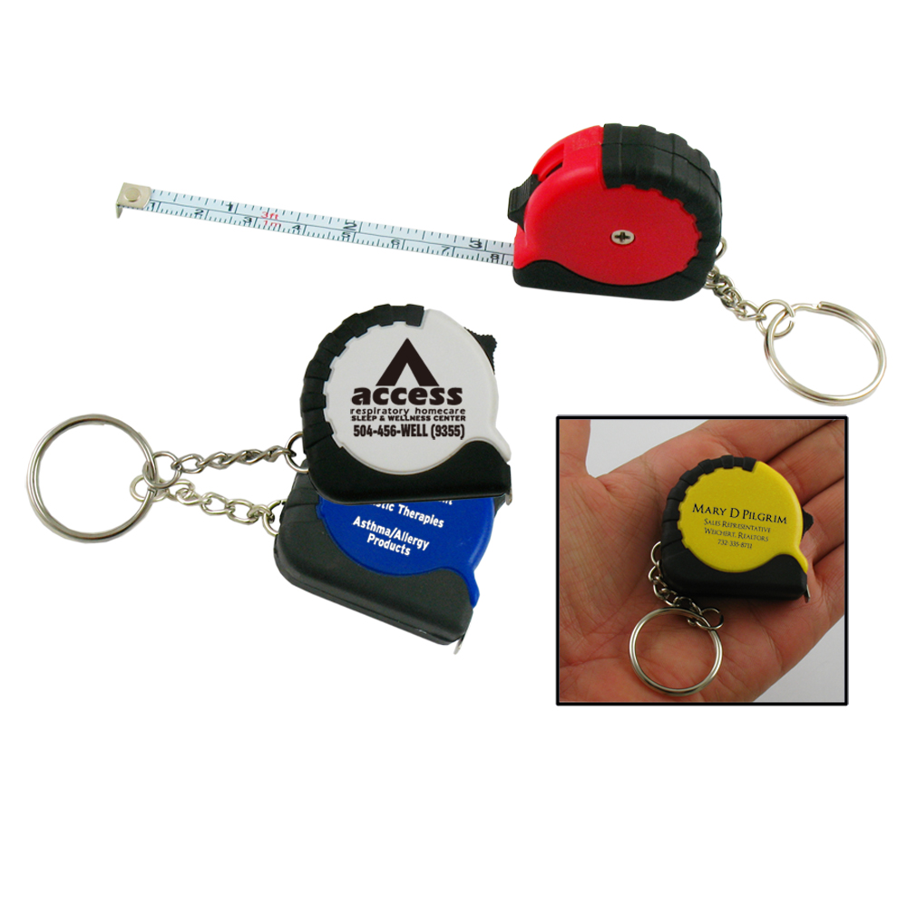 3 feet Mini Tape Measure W/Key Chain 16