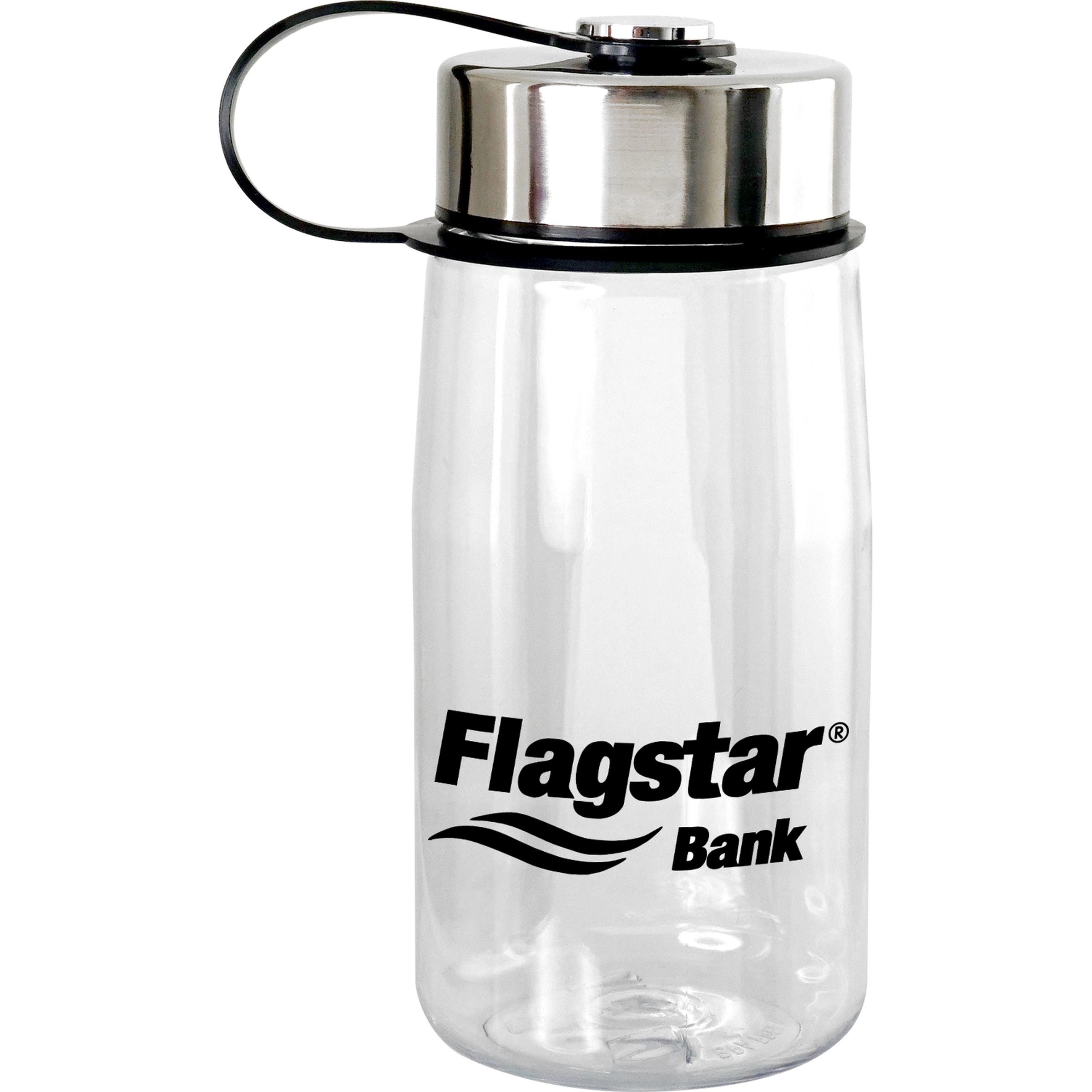 Metal Lanyard Lid 18 oz. Recycled Bottle 3
