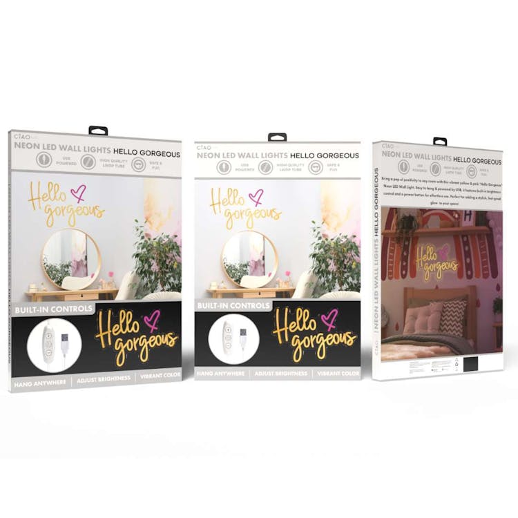 Hello Gorgeous Neon LED Wall Lights 3