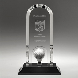 10" Crystal Award - Optima - Golf_D543CA
