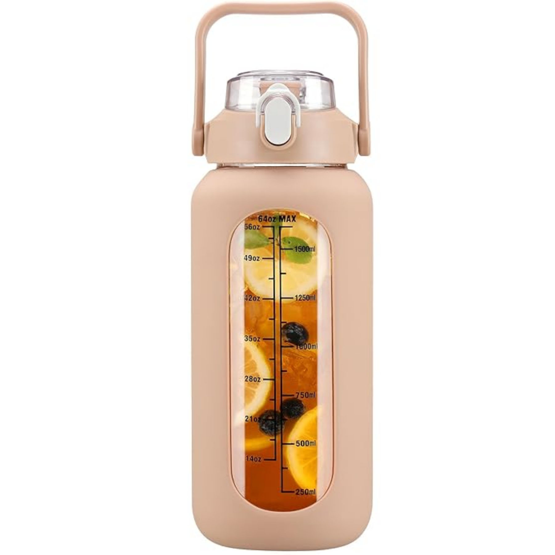 64 oz Glass Graduated Water Bottle 26