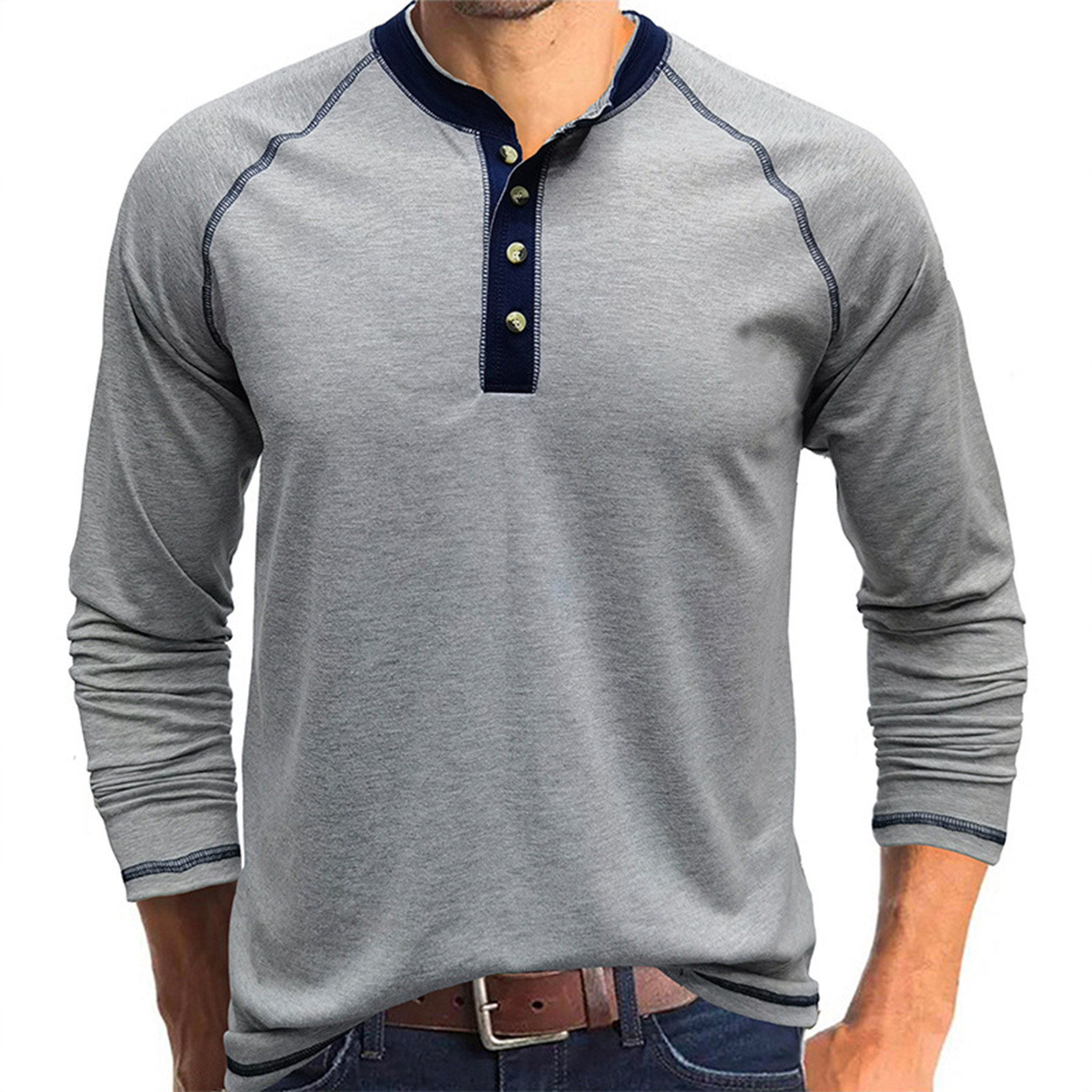 Outdoor Button Long Sleeved Bottoming Shirt 34