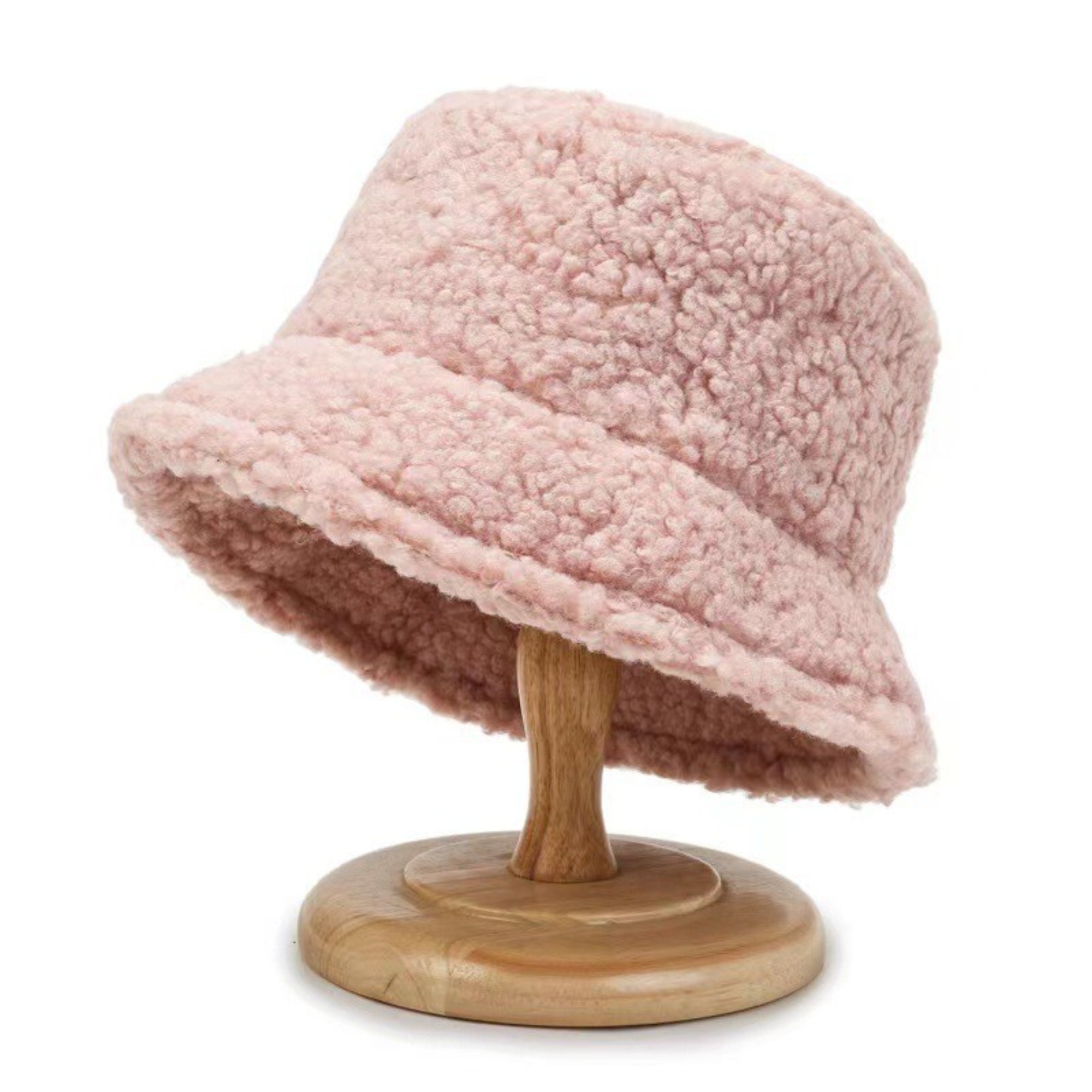 Soft Sherpa Fleece Bucket Hat for Women Winter Style 19