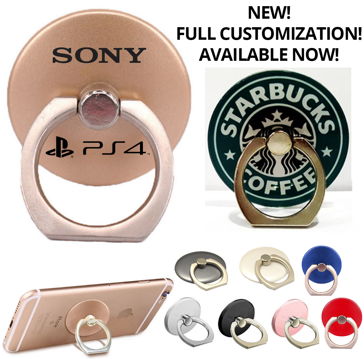 Washington Round Mobile Phone Ring Grip Holder And Stand