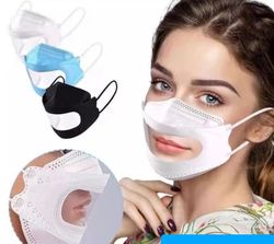 Disposable Non-woven Transparent PVC Curtain KF94 Mask