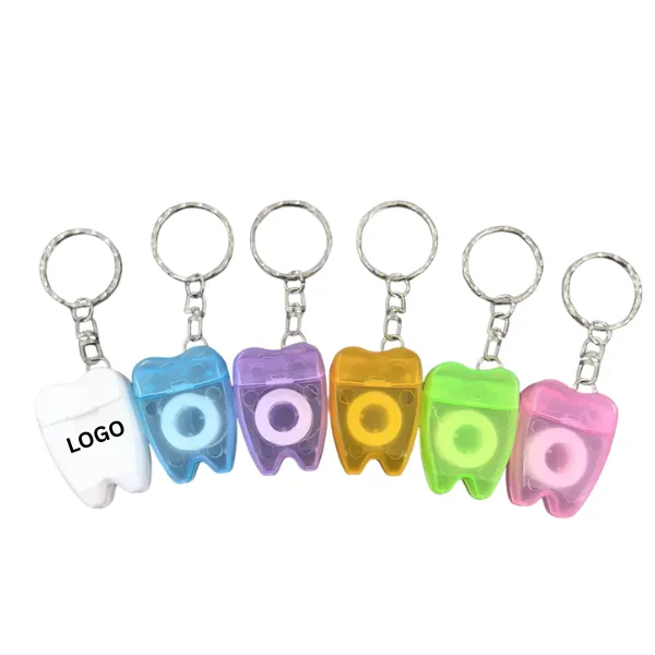 Keychain Floss Container - Tooth Shape Design 20