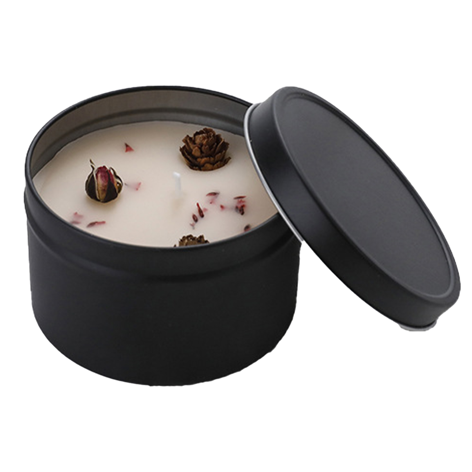 Natural Scented Candle with Decorative Flowers 7