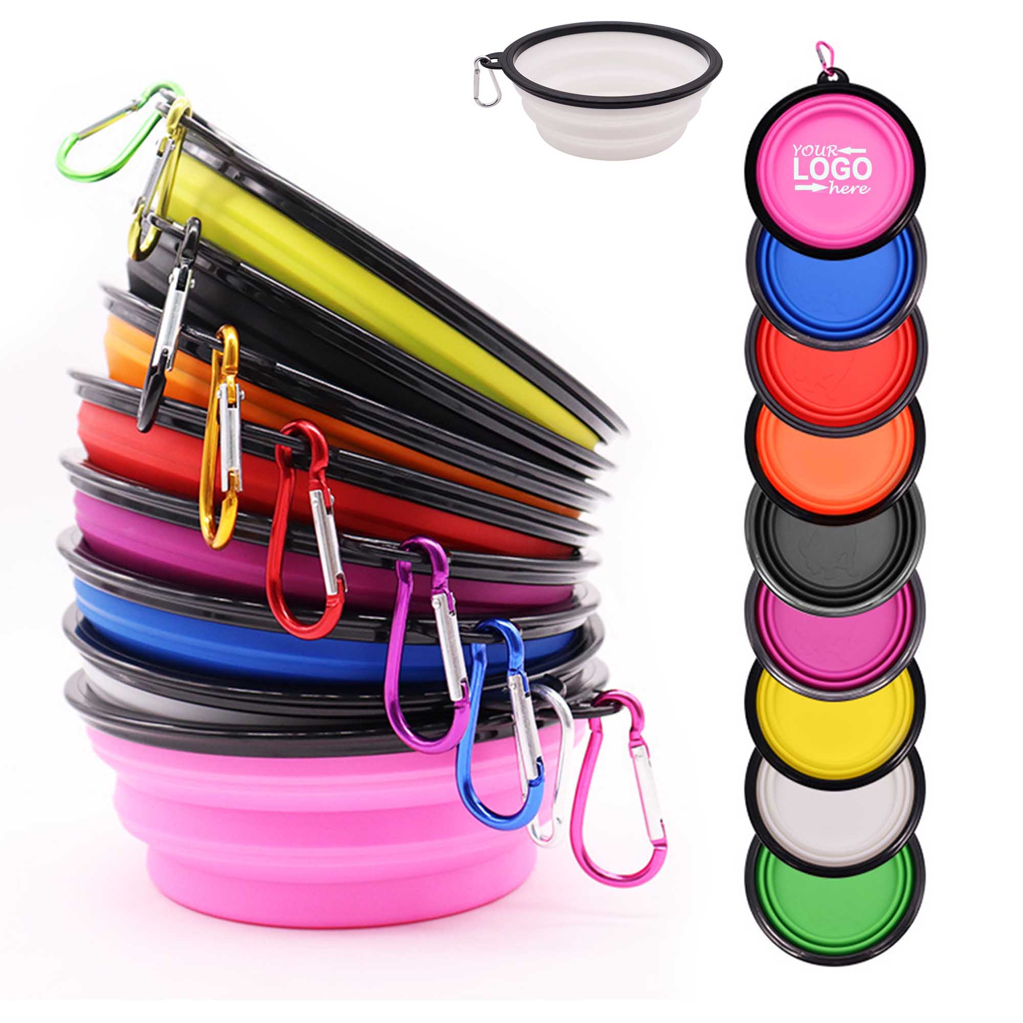 MOQ50 Silicone Folding Pet Dog Bowl 3