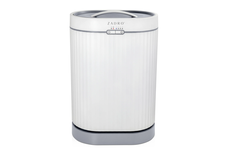 Zadro Fluted Towel Warmer with Diffuser - White/Gray 3