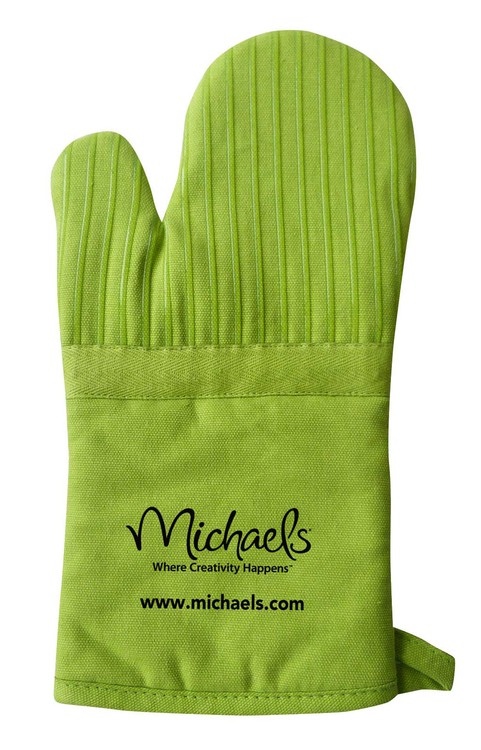 Oven Mitt With Silicone Stripes OM204 Custom Printed Oven Mitts Promotional Mittens Oven 