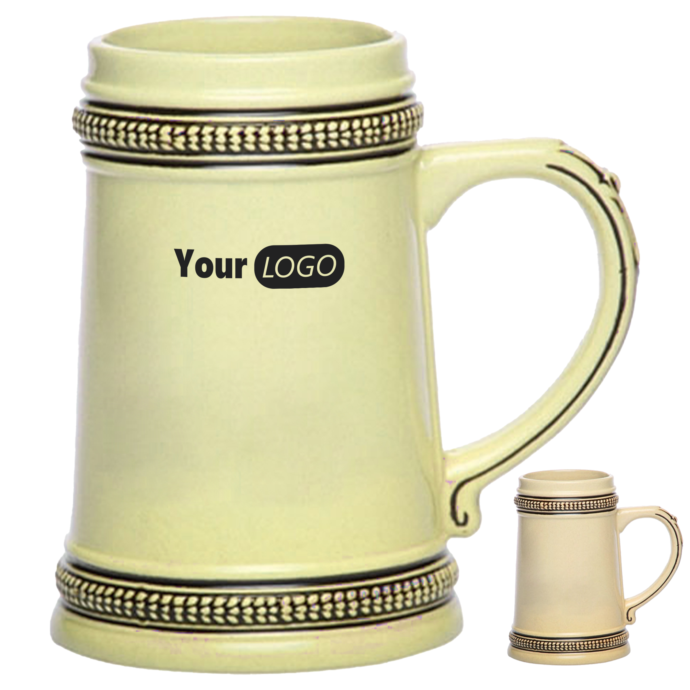 Ceramic Custom Blue Ceramic Stein