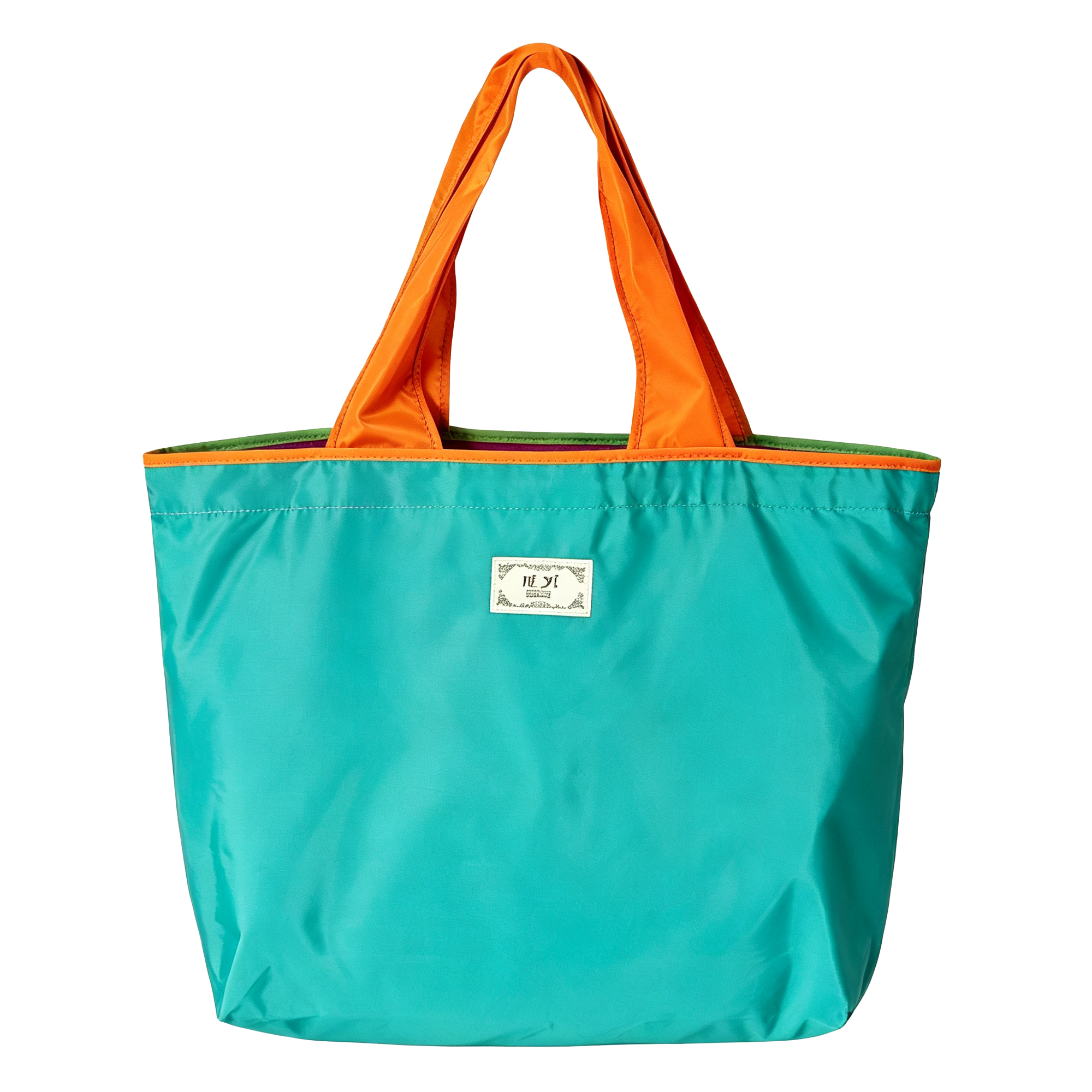 Portable Large Capacity Lightweight Foldable Tote Shopping Bag, custom tote bag with logo imprint 5