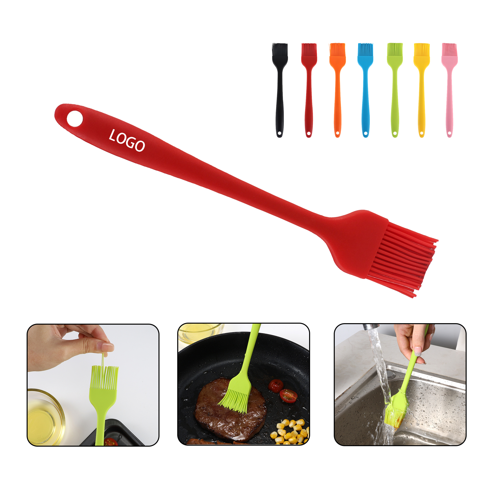 MOQ:20pcs Kitchen Silicone Brush 3