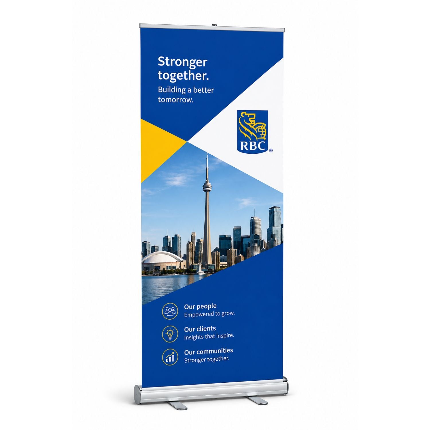Premium Retractable Pull Up Banner with Graphics, Stand and Bag, 33.5x79, Standard base, NO SETUPS