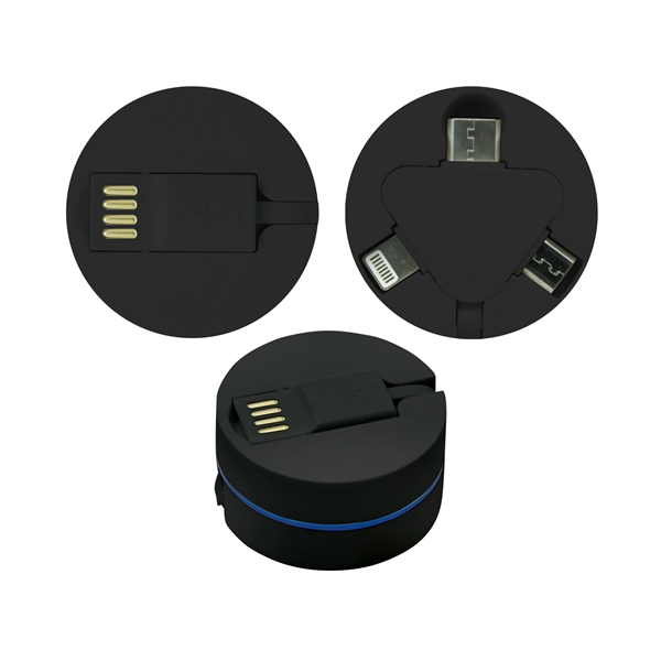 Ringo 3 in1 Retractable Cable for Desk, Travel and Daily Use 4
