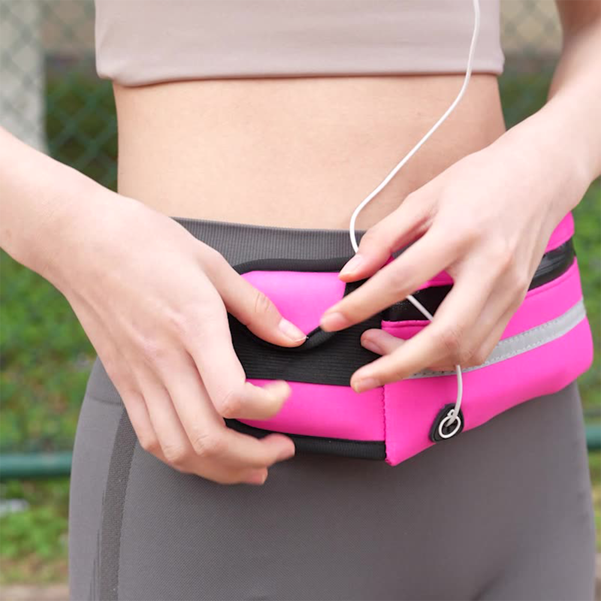 Canvas Outdoor Close Fitting Sports Waist Bag 5