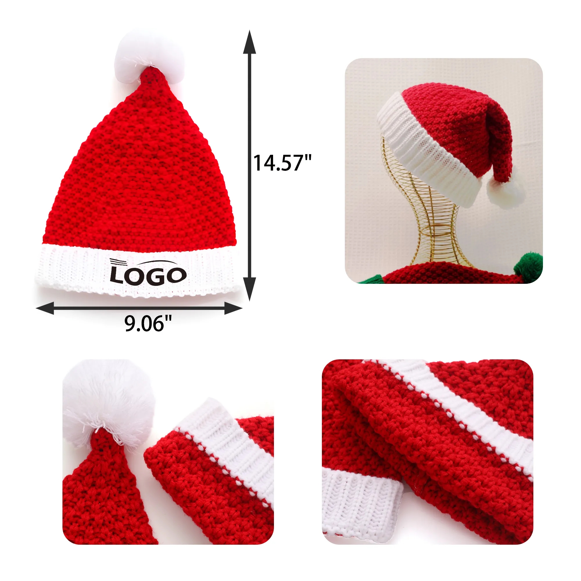 MOQ 50 PCS Christmas knitted Hat 3