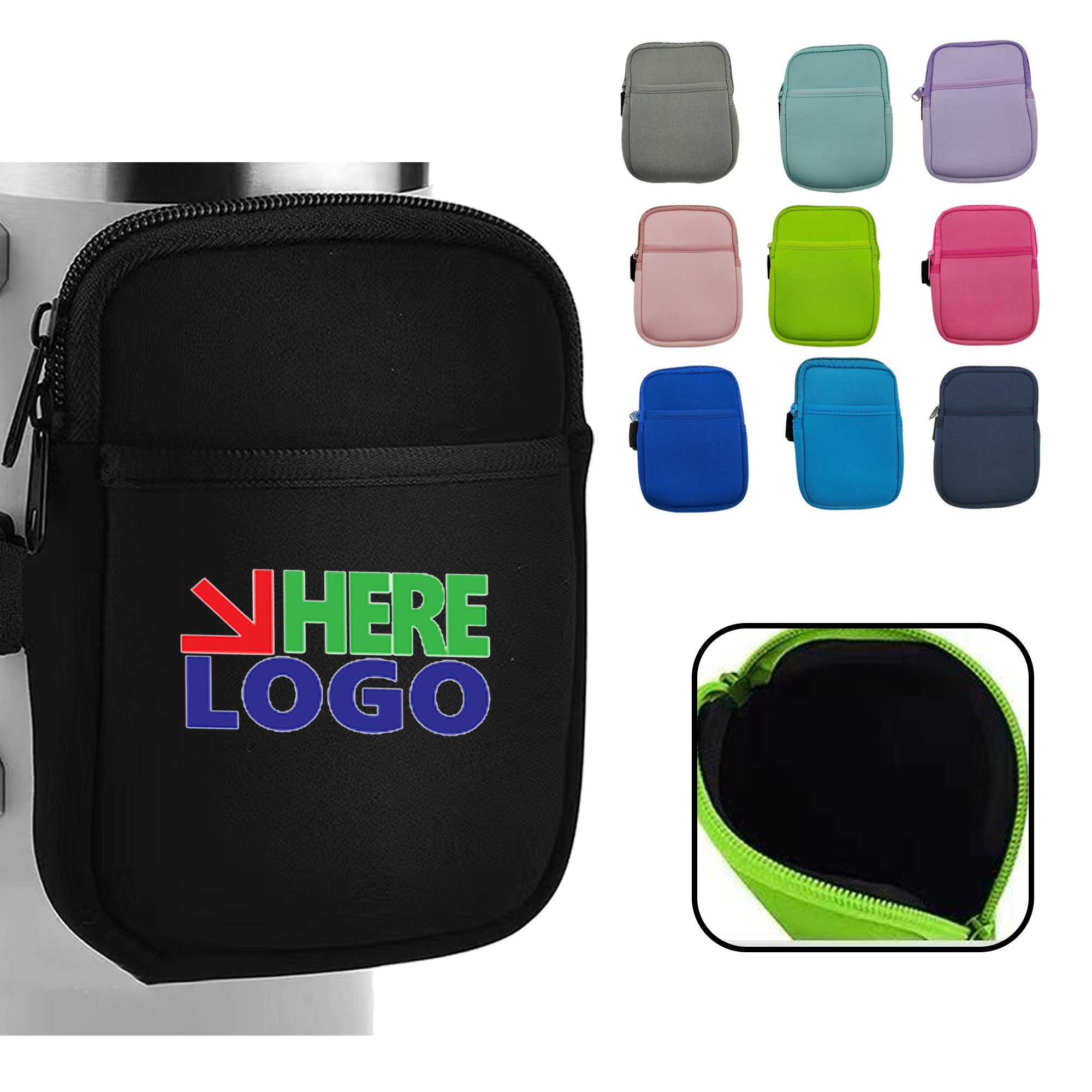 MOQ 20 PCS Insulated Tumbler Sleeve, custom koozie with logo imprint 4