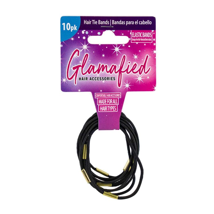 Elastic Hair Ties - 2 Inch Black 3