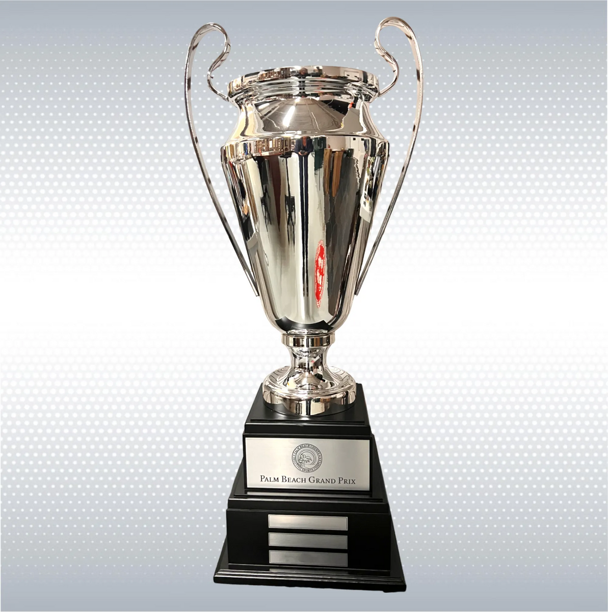 33" Metal Italian Cup Trophy W/ Ebony Wood Perpetual Base 7