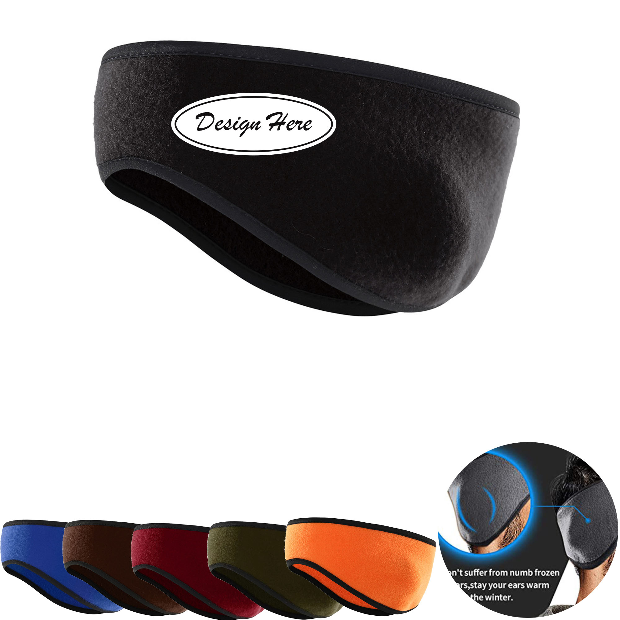 Winter Fleece Ear Muffs for Men & Women, Warm Ear Warmer Headband 6