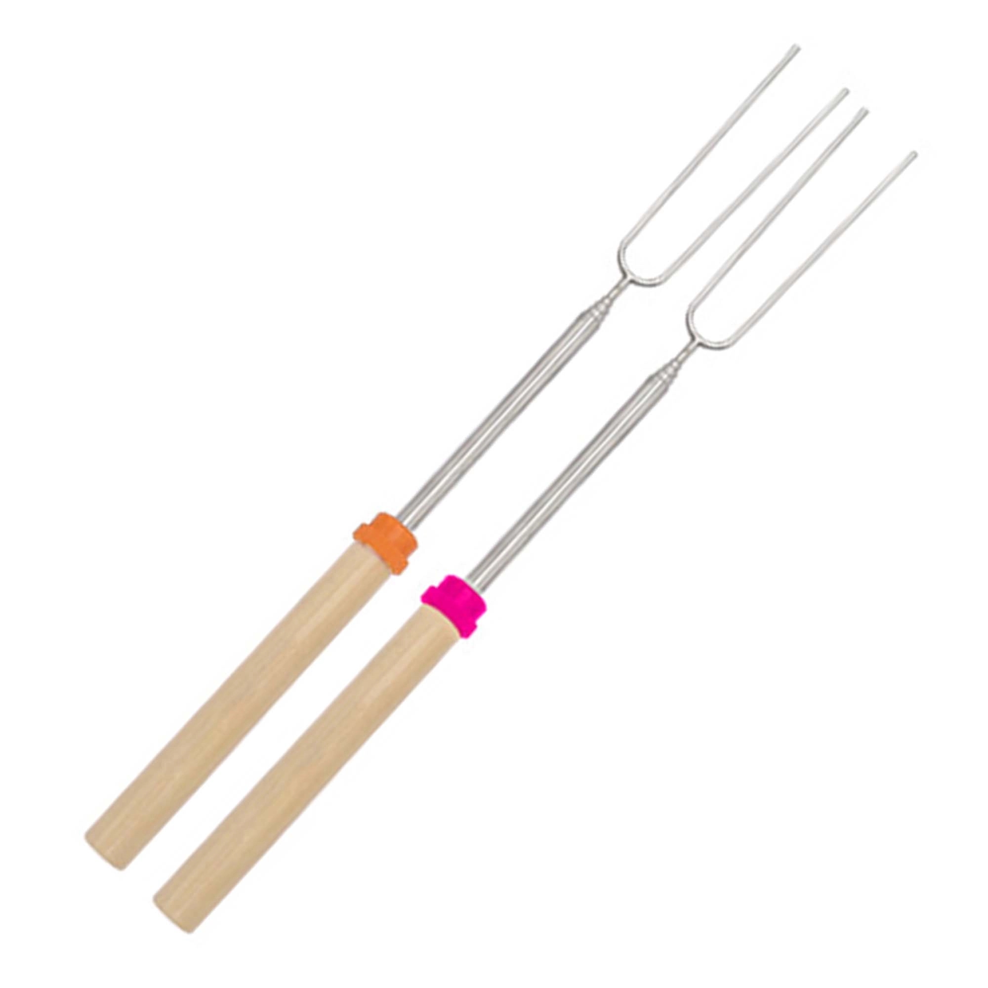 Outdoor Barbecue Retractable Stick Fork 16