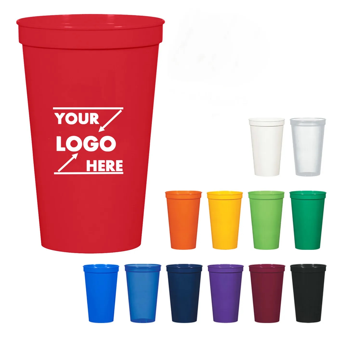 16oz Stadium Reusable Plastic Drink Cups 2