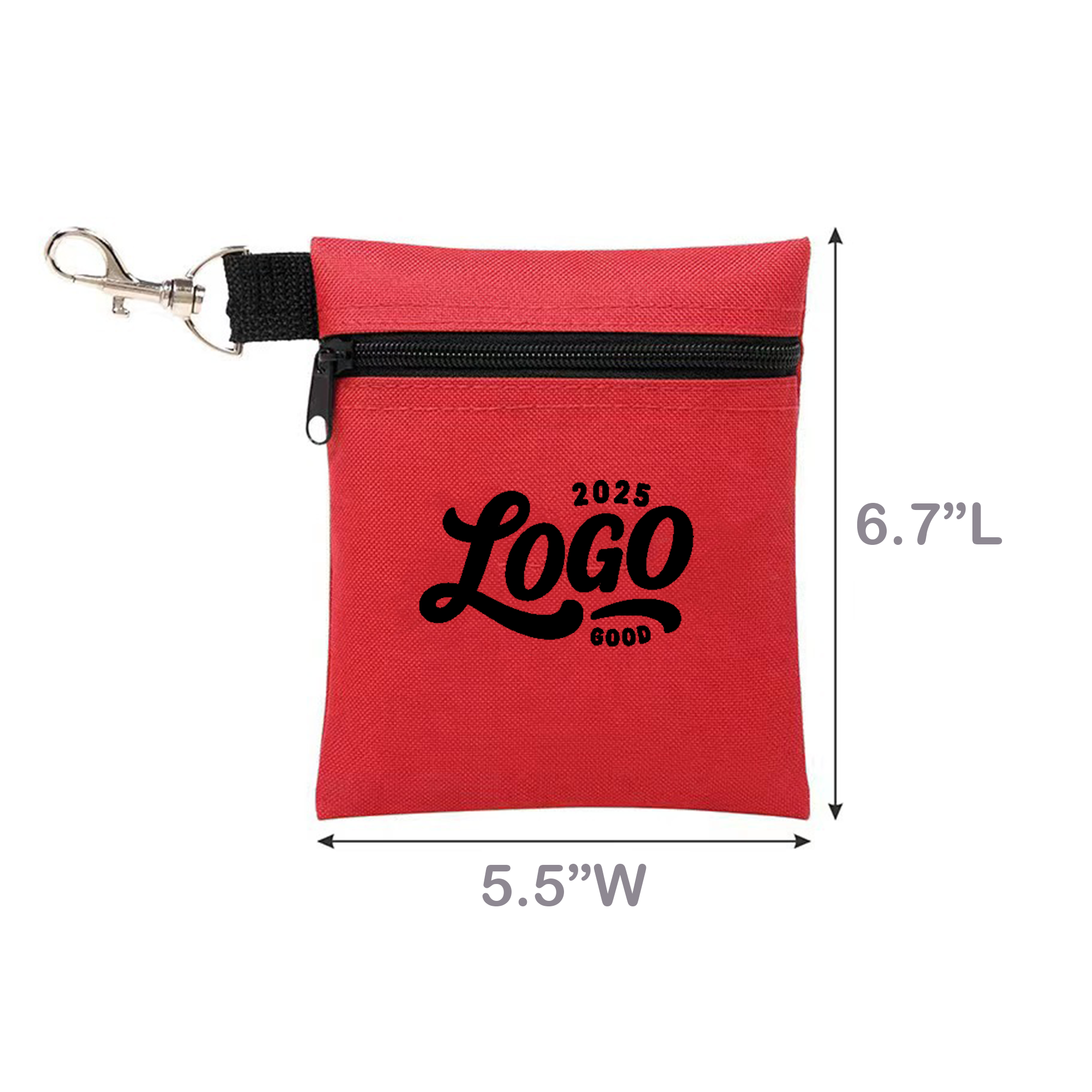 Custom Portable Golf Accessory Bag With Zipper And Clip 4